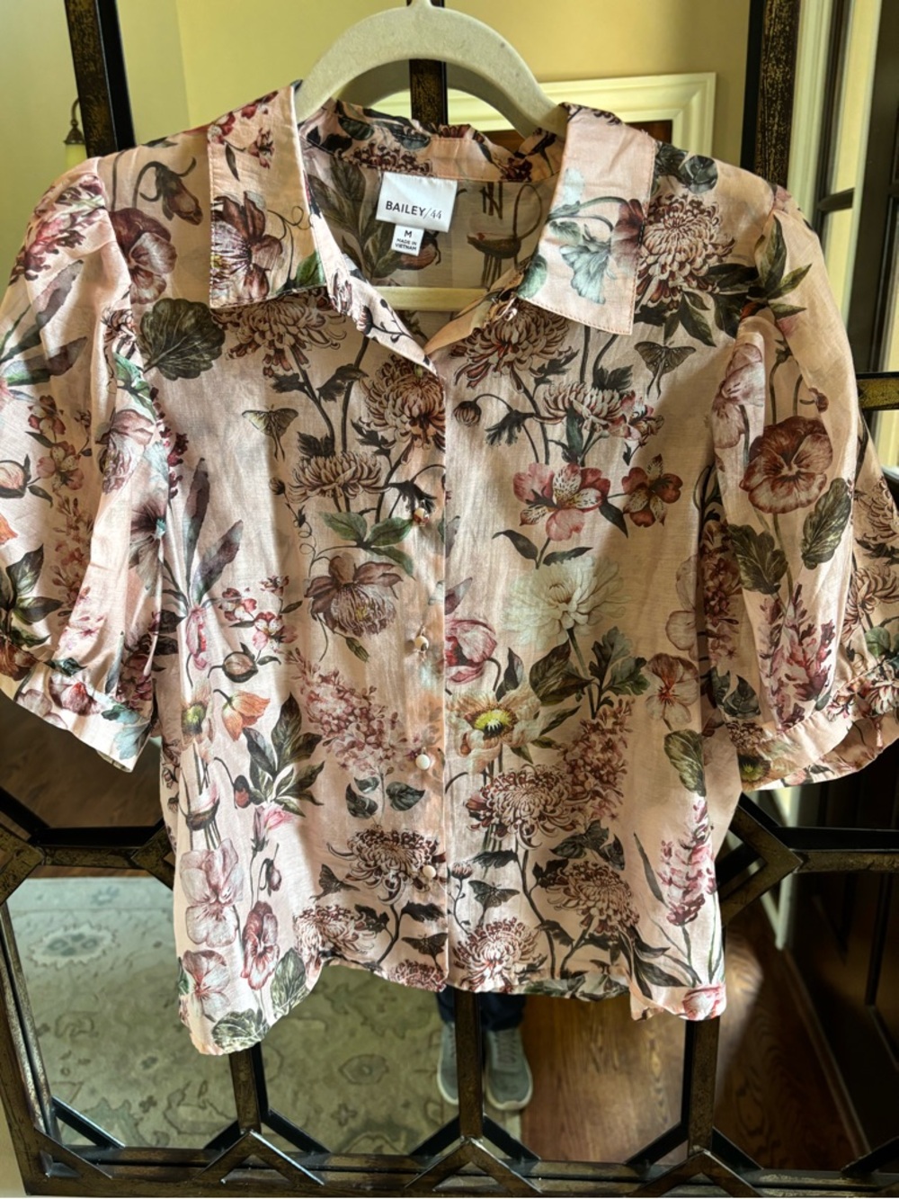 Bailey 44 Pink Floral Button-Up Blouse